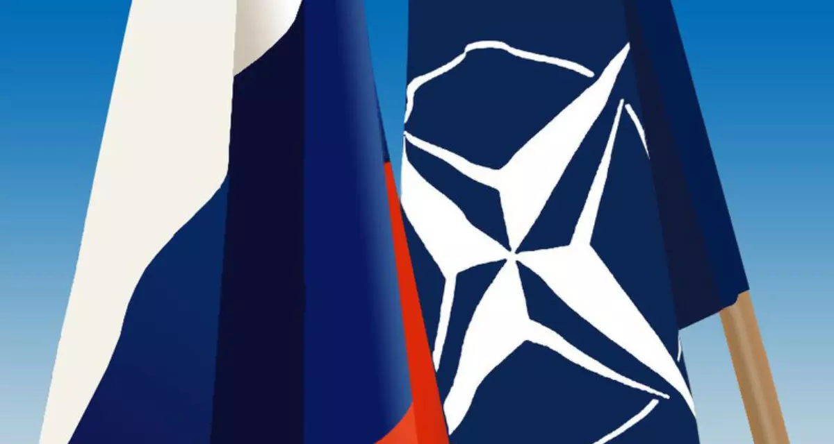 Flagge Russlands und der NATO | Wikipedia | Mailtoanton | CC BY-SA 3.0