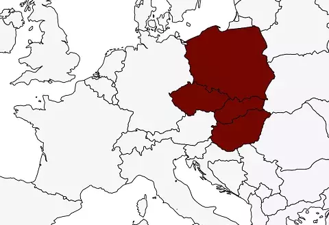 Visegrad-Staaten. Grafik: Anna Vogel