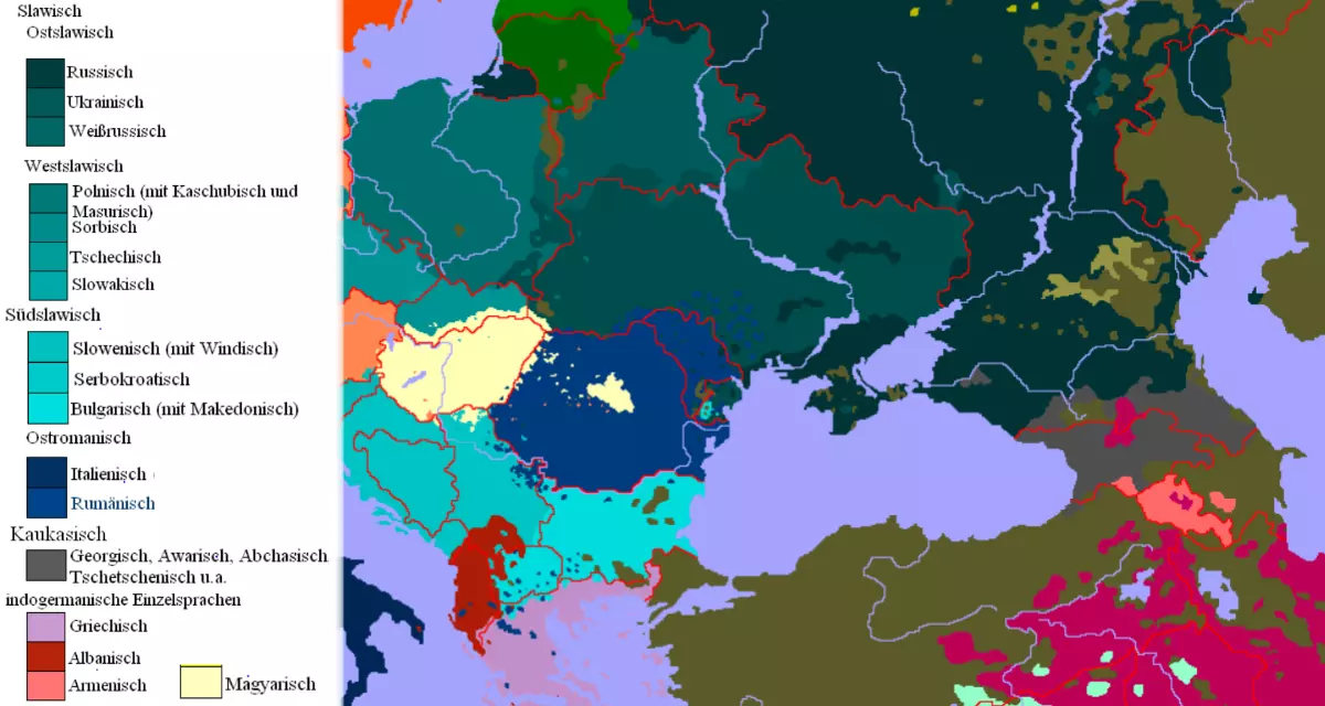 Sprachen Europas 1990. Karte: Postmann Michael, Wikipedia, public domain 