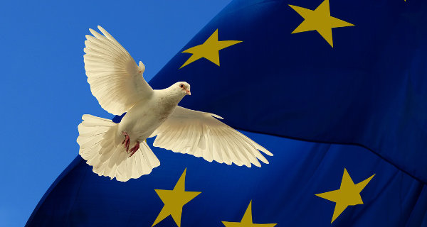 EU Flagge mit Friedenstaube. Geralt, Pixabay License