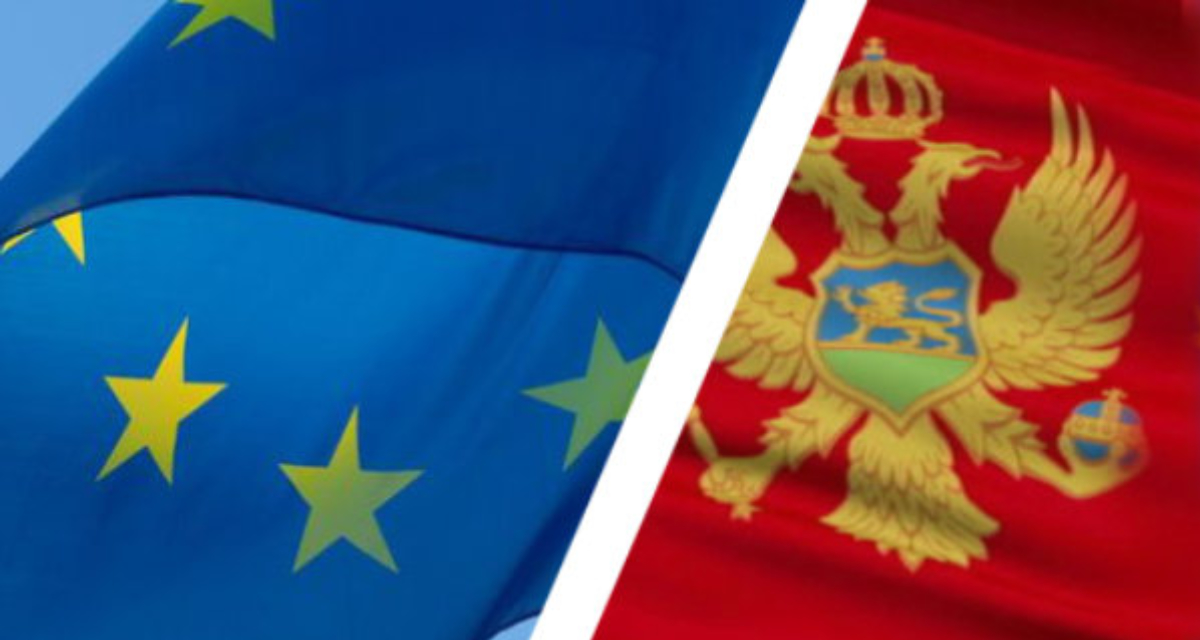Flaggen EU und Montenegro / Collage LpB BW 