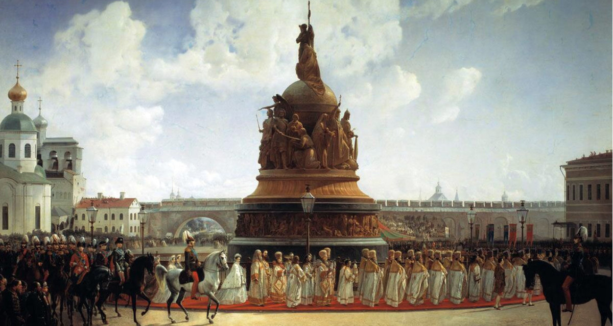 Festlichkeiten 1862, ein Gemälde von Bogdan Willewalde | Wikipedia | gemeinfrei