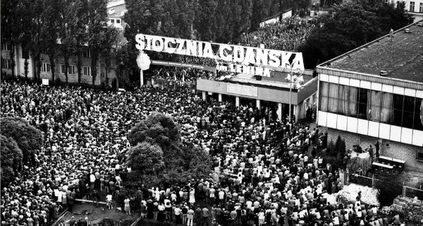 August-Streiks in Danziger Leninwerft, 1980. Foto: Zenon Mirota, Wikipedia, CC BY-SA 3.0 pl