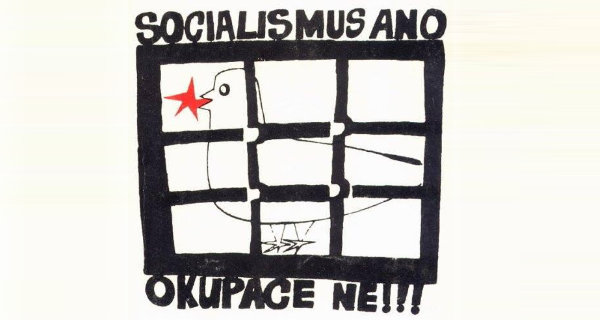 Plakat: "Sozialismus Ja, Besetzung Nein"